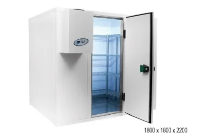 Kølerum 1800x1800x2200 Combisteel - + reoler 1535/1495 - dybde 450mm højde 1700mm