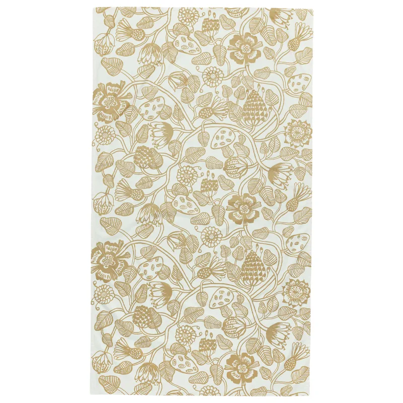 Marimekko Tiara Dug 135×250 cm, hvid/guld