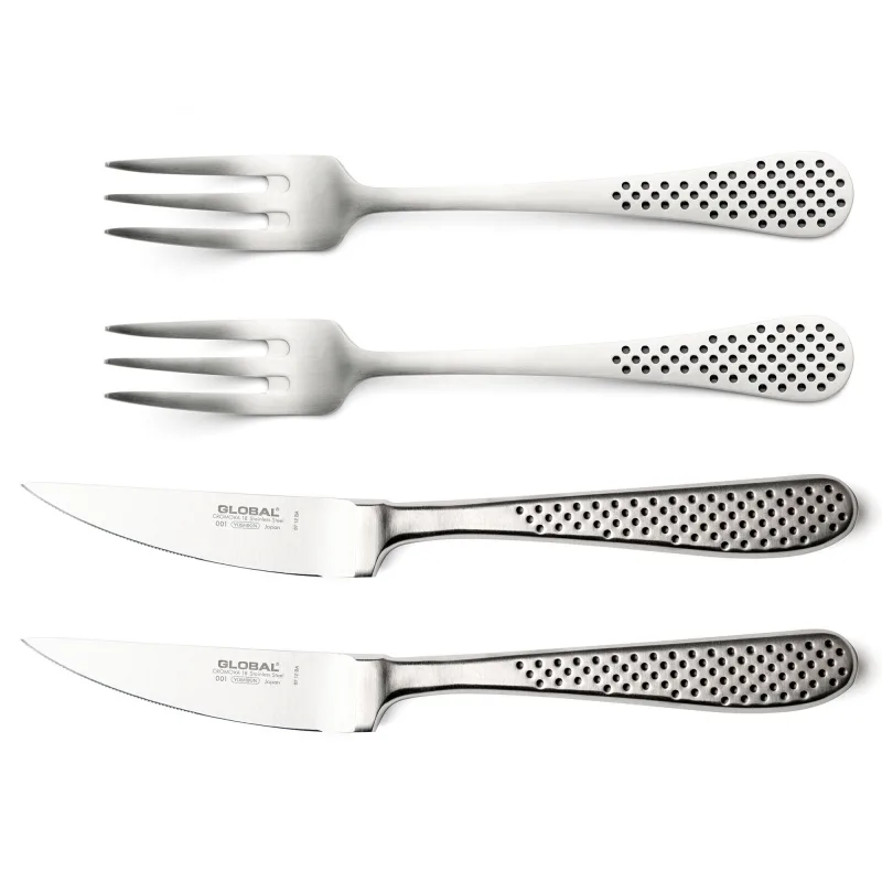 Global Bestiksæt, 2 gafler og 2 knive