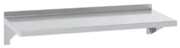 Bord i rustfri stål (1,0mm) til montering på væg produceret i Tyskland. Dybde 400mm - B 500 x T 400 x H 50 mm