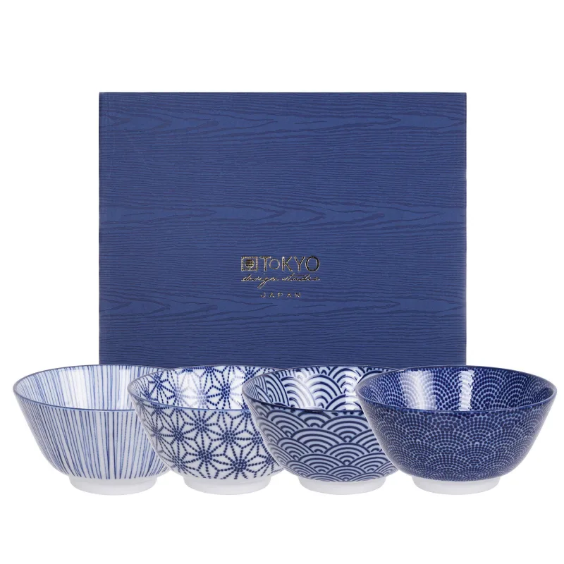 Tokyo design studio Nippon Blue skål 12 cm. 4 stk.