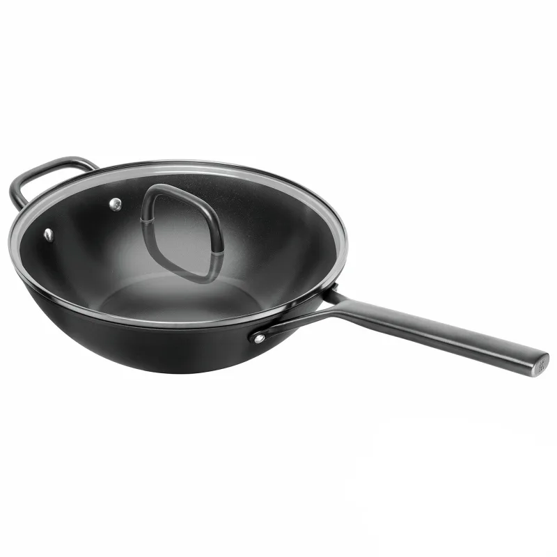 Zwilling Milano wok 30 cm med glaslåg, sort
