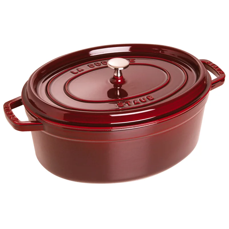 Staub La Cocotte oval støbejernsgryde 31 cm / 5,5 liter, grenadinrød