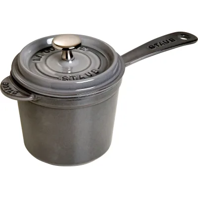 Staub Kasserolle i støbejern 18 cm / 2,8 l, grafitgrå