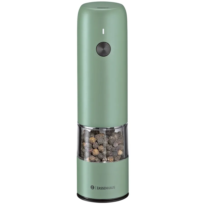 Zassenhaus Köln elektrisk pepparkvarn 14 cm, grön
