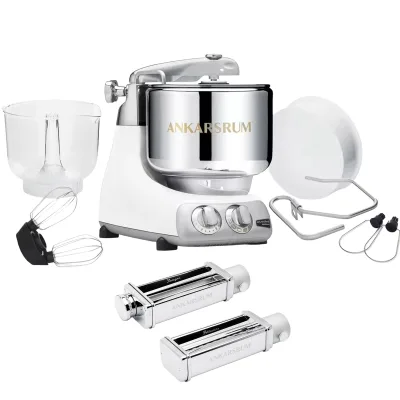 Ankarsrum Assistent Original AKM 6230 køkkenmaskine og pastakit, glossy white