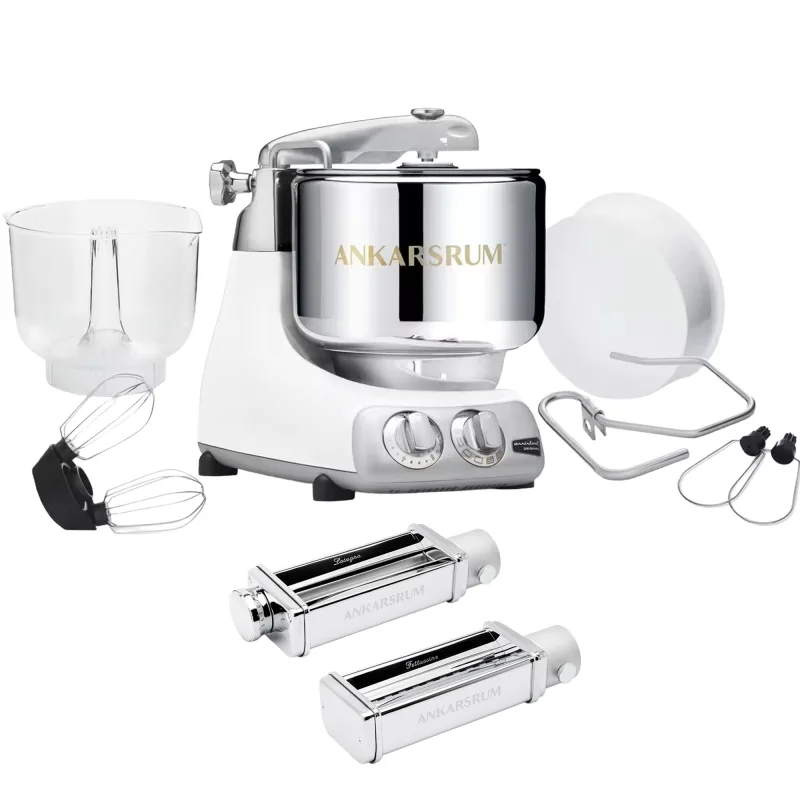 Ankarsrum Assistent Original AKM 6230 køkkenmaskine og pastakit, glossy white