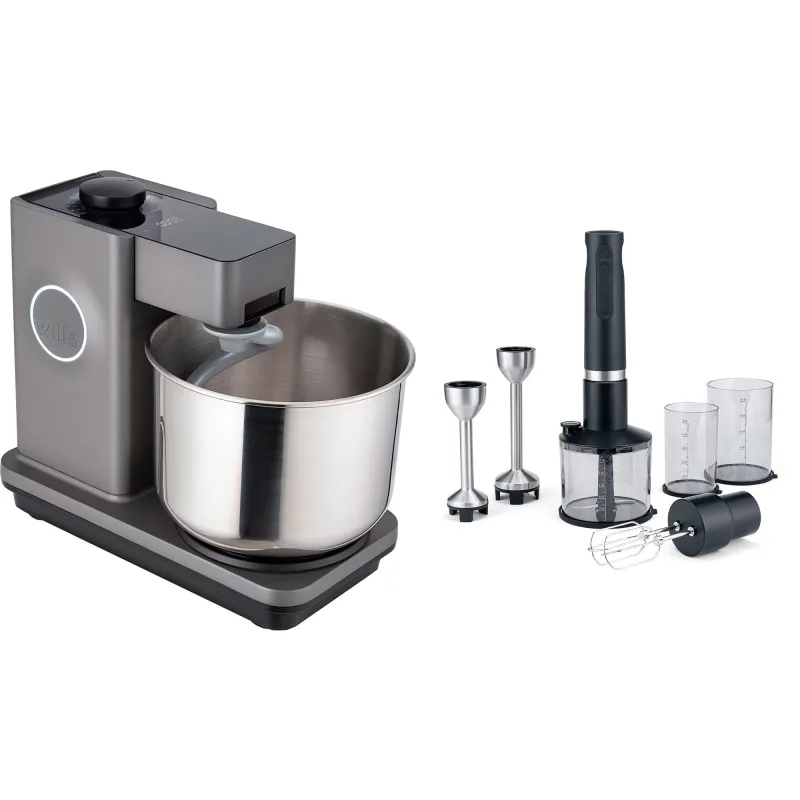 Wilfa KM2GY-T70 Probaker Timer køkkenmaskine + IM4B-1000FP Prostick stavblender
