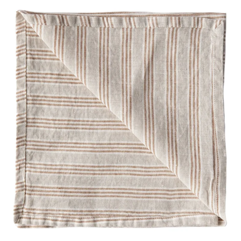 Tell me more Serviet 45 x 45 cm, hazelnut stripe
