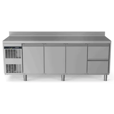 Zanussi kølebord 590L med bagkant - 3 låger og 2x½ skuffer