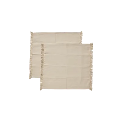 Umami stofserviet 45x45 cm 2-pak - Grå/sand