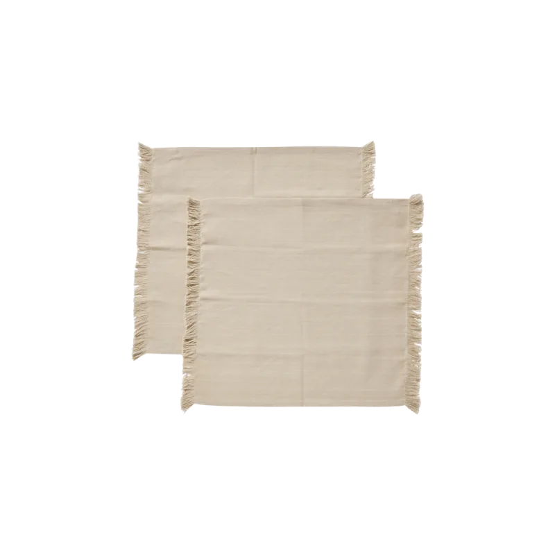 Umami stofserviet 45x45 cm 2-pak - Grå/sand