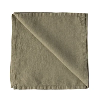 Tell me more Serviet 45 x 45 cm, olive