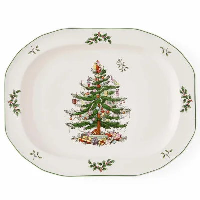 Spode Christmas Tree ovalt fad