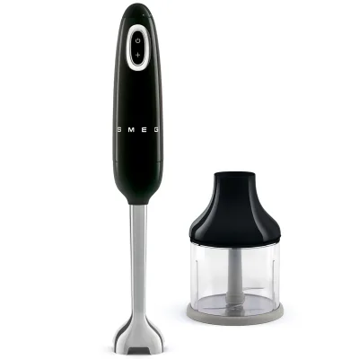 Smeg HBF00BLEU stavblender med hakker, sort