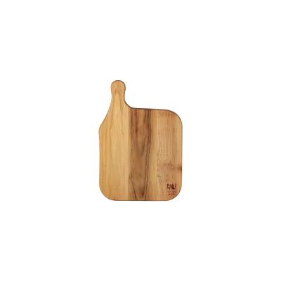 Raw Teak skærebræt med håndtag - 32x22 cm