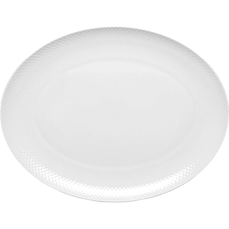 Lyngby porcelæn Rhombe Color Ovalt Serveringsfad 42x32 cm.