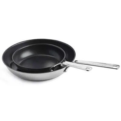 Kitchenaid Sæt med stegepander 20 cm + 28 cm, rustfrit stål