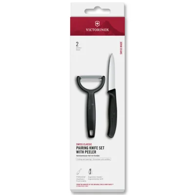Victorinox Swiss Classic urtekniv og kartoffelskræller, sort