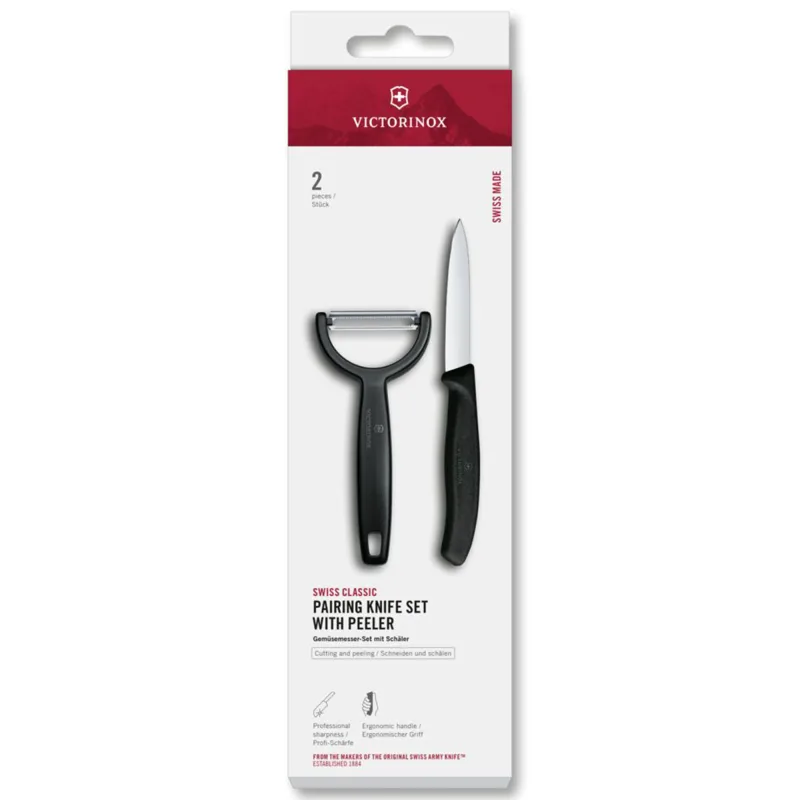 Victorinox Swiss Classic urtekniv og kartoffelskræller, sort