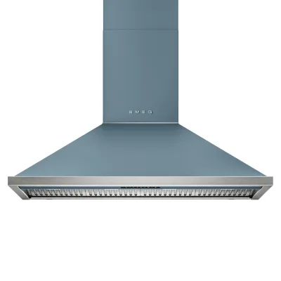 Smeg Portofino KCU124SBM væghængt emhætte 120 cm, storm blue