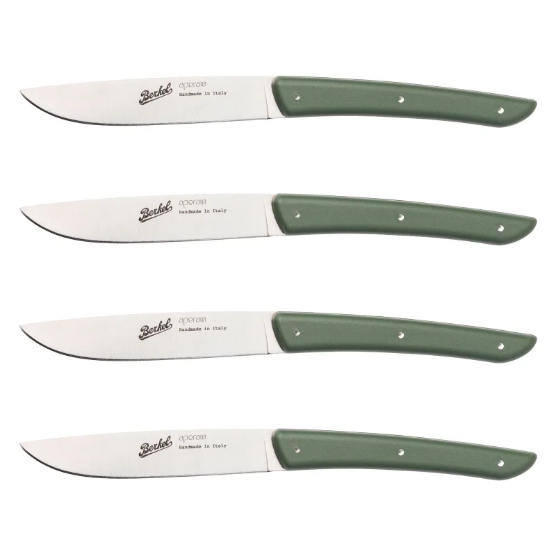 Berkel Steakkniv 4 stk, olivengrøn