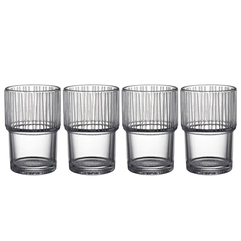 Bitz Kusintha Caféglas 38 cl, klar, 4 stk.