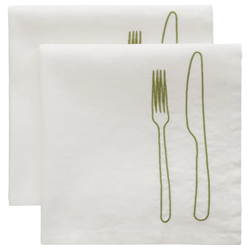 Decotique La Tavola servietter 45 x 45 cm, 2-pak, grøn