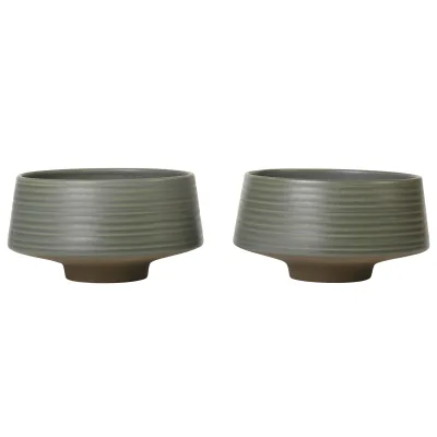 Broste Miko Skål, dark green, 2 stk.