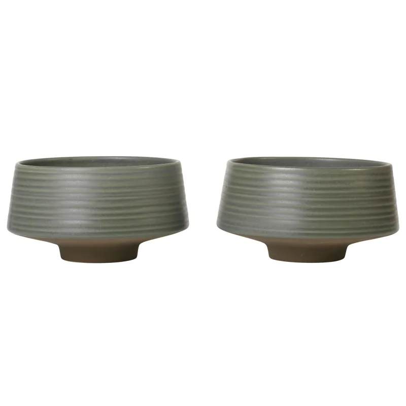 Broste Miko Skål, dark green, 2 stk.