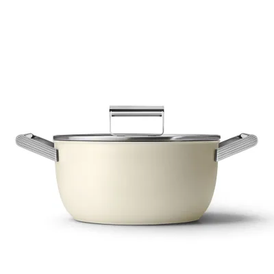Smeg Gryde Ø24 cm/4,5 liter, creme