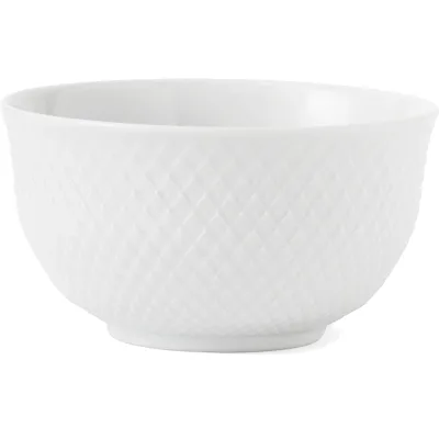 Lyngby porcelæn Rhombe skål, hvid 50 cl.