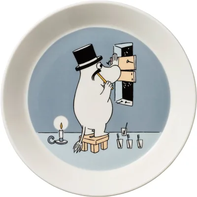 Moomin arabia Mumin tallerken 19 cm, mumitroldefar grå