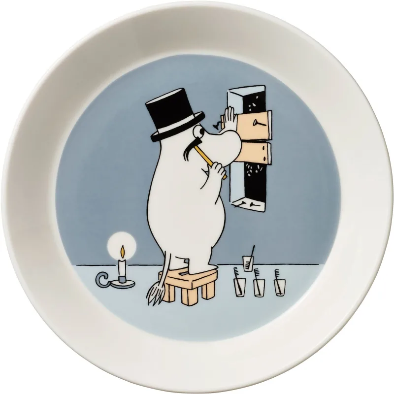 Moomin arabia Mumin tallerken 19 cm, mumitroldefar grå