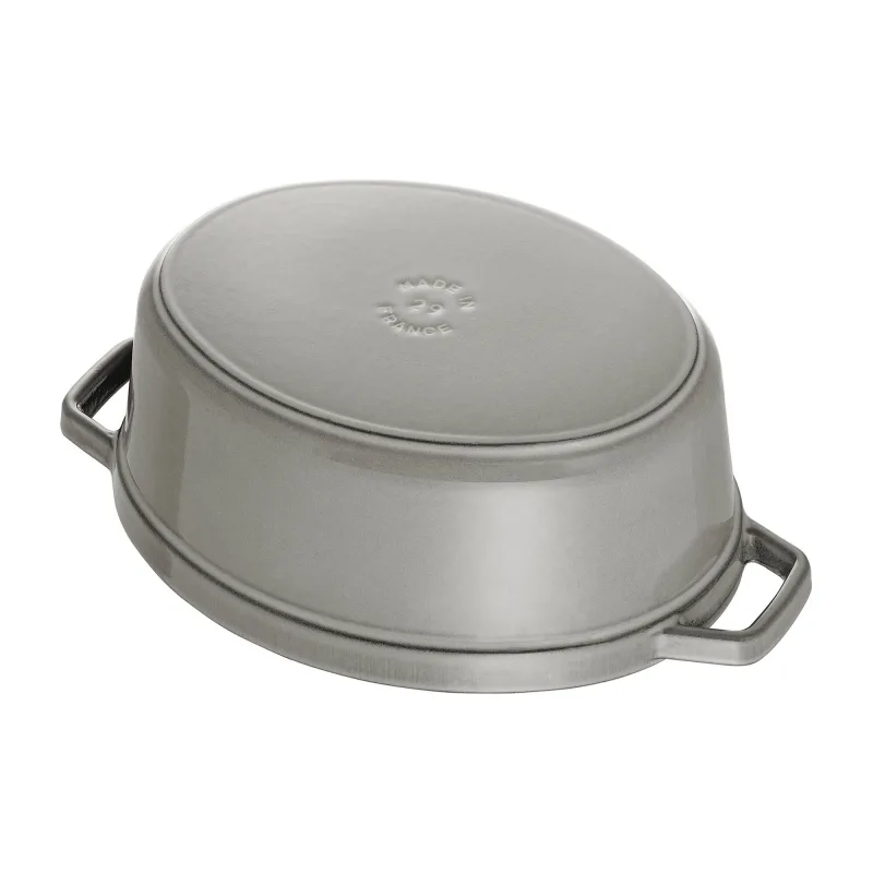Staub La Cocotte oval støbejernsgryde 17 cm / 1 liter, grafitgrå