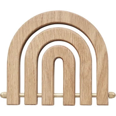 Oyoy living design Regnbue bordskåner, eg og messing