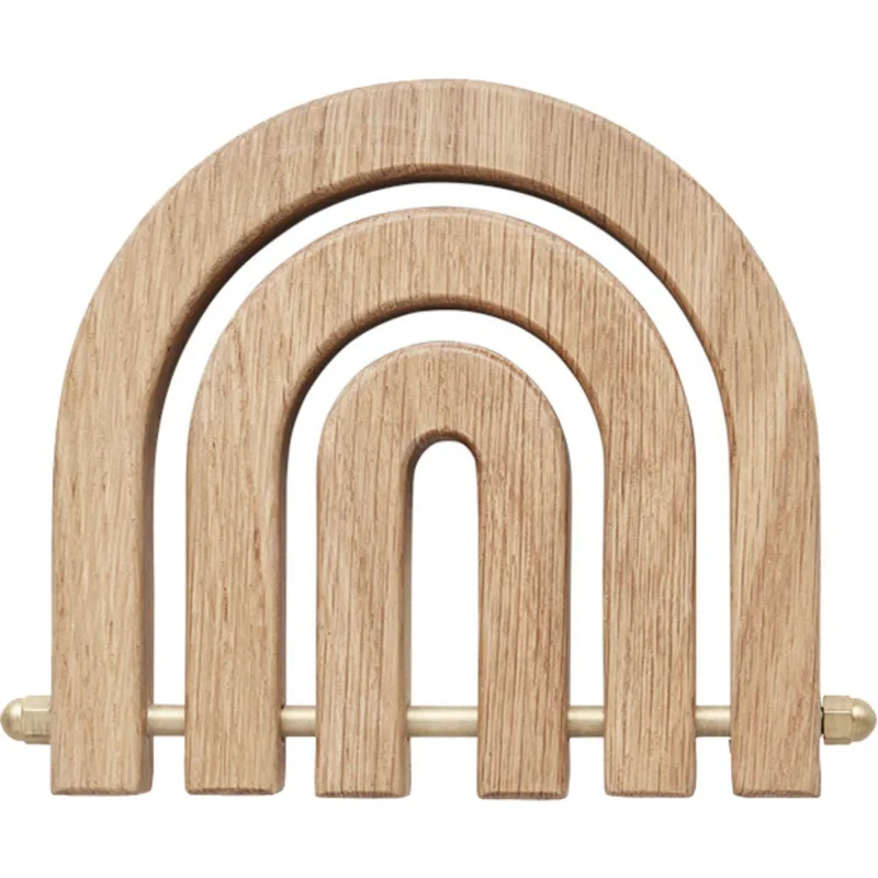 Oyoy living design Regnbue bordskåner, eg og messing