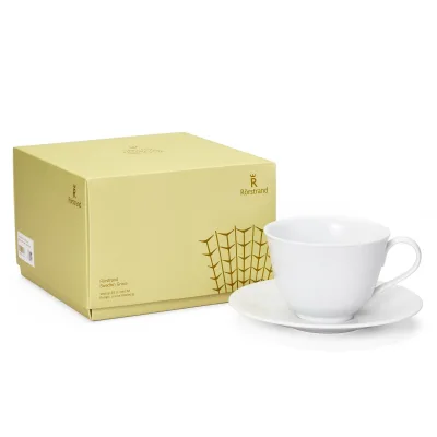 Rörstrand Swedish Grace tekop med underkop 45 cl, sne