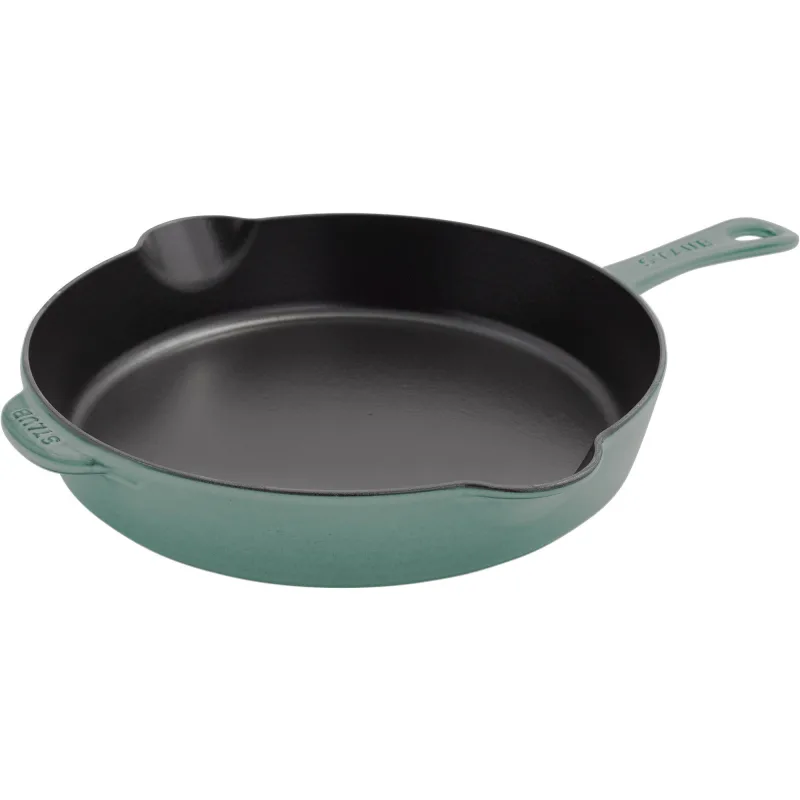Staub Stegepande i støbejern 28 cm, eukalyptusgrøn