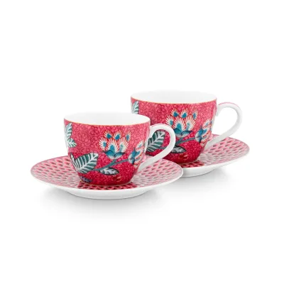 PIP Studio Flower Festival espressokop 2-pak, rosa