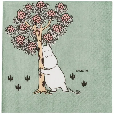 Moomin arabia Omtanke papirserviet 33 cm, grøn