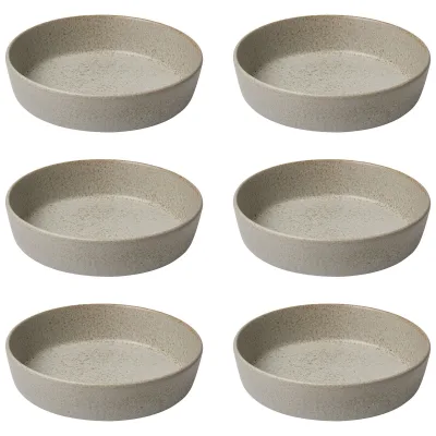 Aida RAW dyb tallerken, beige, 6 stk.