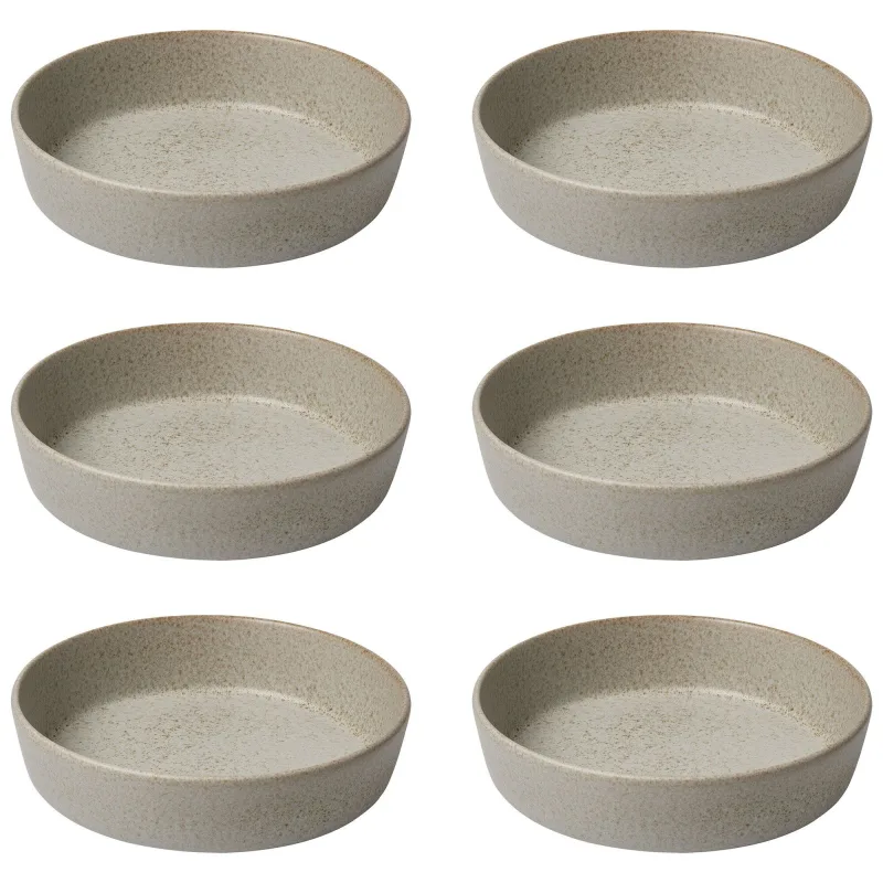 Aida RAW dyb tallerken, beige, 6 stk.