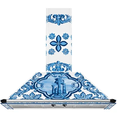 Smeg Væghængt emhætte Dolce & Gabbana Blu Mediterraneo KT90DGME 90 cm