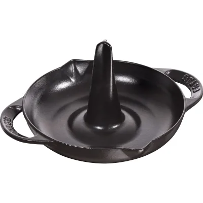 Staub Kyllingestativ i støbejern 24 cm, sort