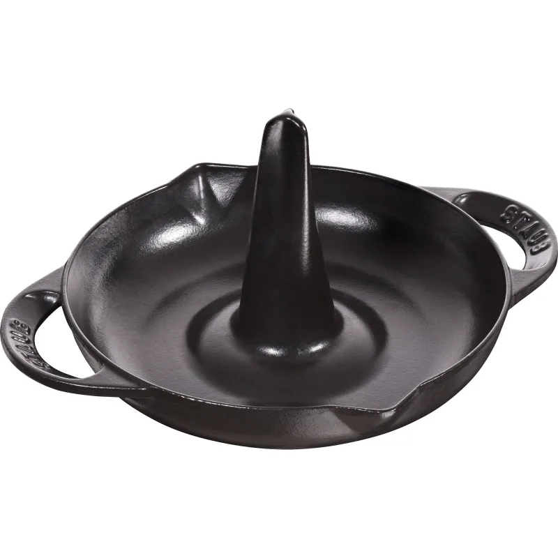 Staub Kyllingestativ i støbejern 24 cm, sort
