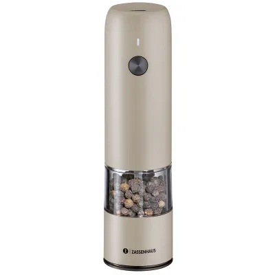 Zassenhaus Köln elektrisk pepparkvarn 14 cm, grå