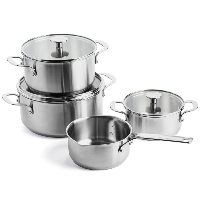Kitchenaid Grydesæt 4 dele, rustfrit stål