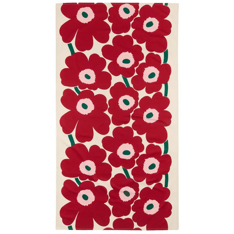 Marimekko Unikko dug 135 x 250 cm, cranberry/rose