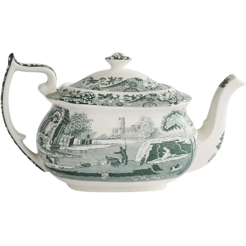 Spode Heritage Green Italian tekande, grøn/hvid